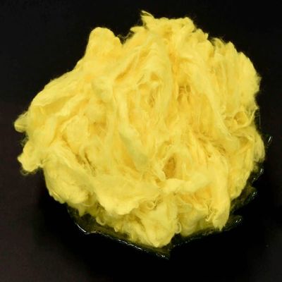 Yellow Viscose Staple Fiber Nontoxic Manmade Staple Fibers REACH Certificate