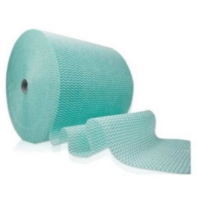 Green Wave Pattern Nonwoven Cleaning Cloth 45gsm Kitchen Cleaning Cloth