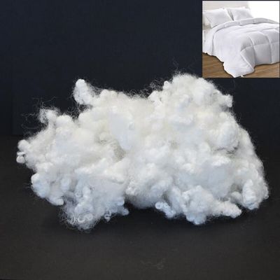 Flame Retardant Microfiber Pillow Filling 32mm Recycled Polyester Fiber