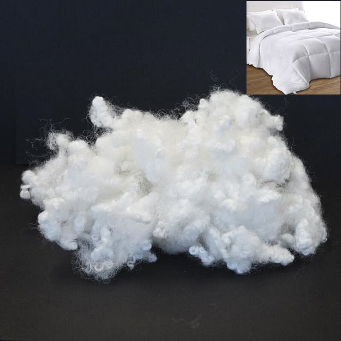 Flame Retardant Microfiber Pillow Filling 32mm Recycled Polyester Fiber